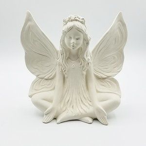 Porcelain Sitting Fairie Statue